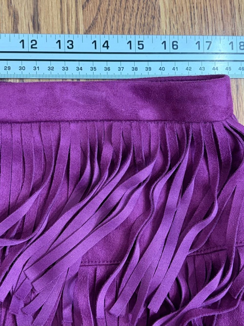 Magenta Fringe Tier Midi Skirt by Serena Williams - Picture 6 of 9